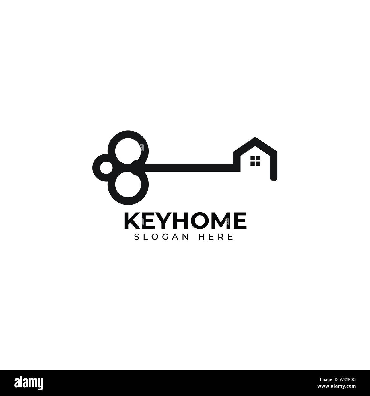 Key logo design template vector isolated illustration Stock Vector