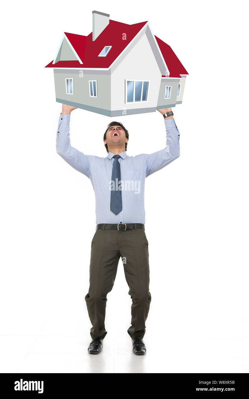 Real estate agent picking up dream home Stock Photo