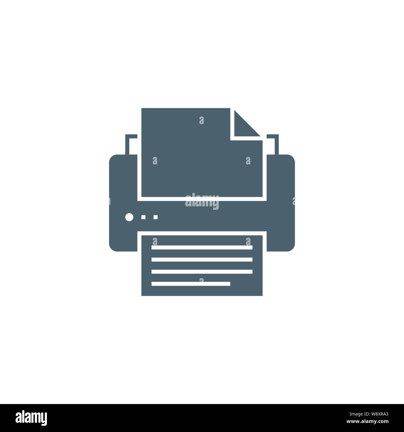 Printer related vector glyph icon. Stock Vector