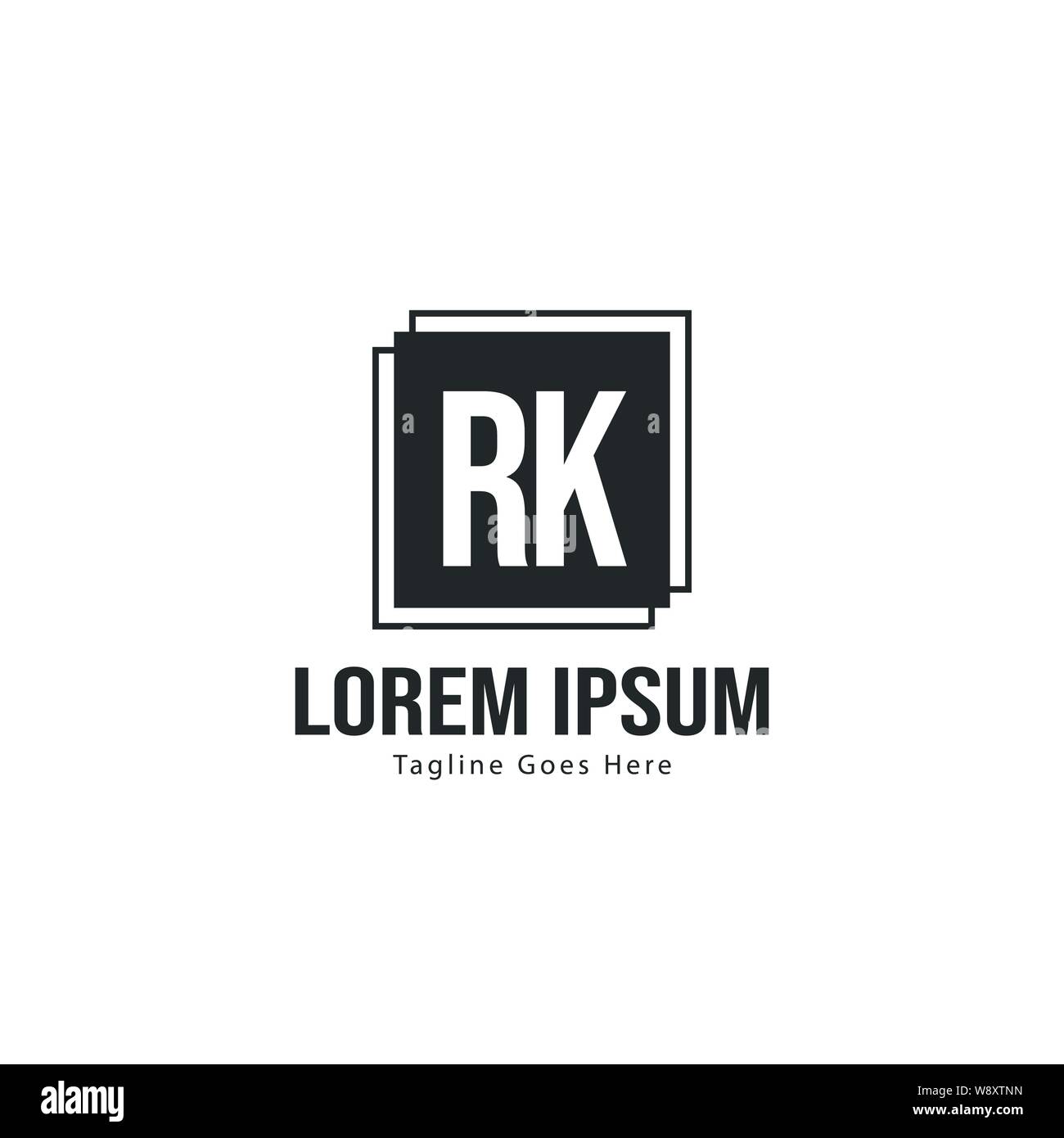 initial rk logo template with modern frame minimalist rk letter logo vector illustration design stock vector image art alamy alamy