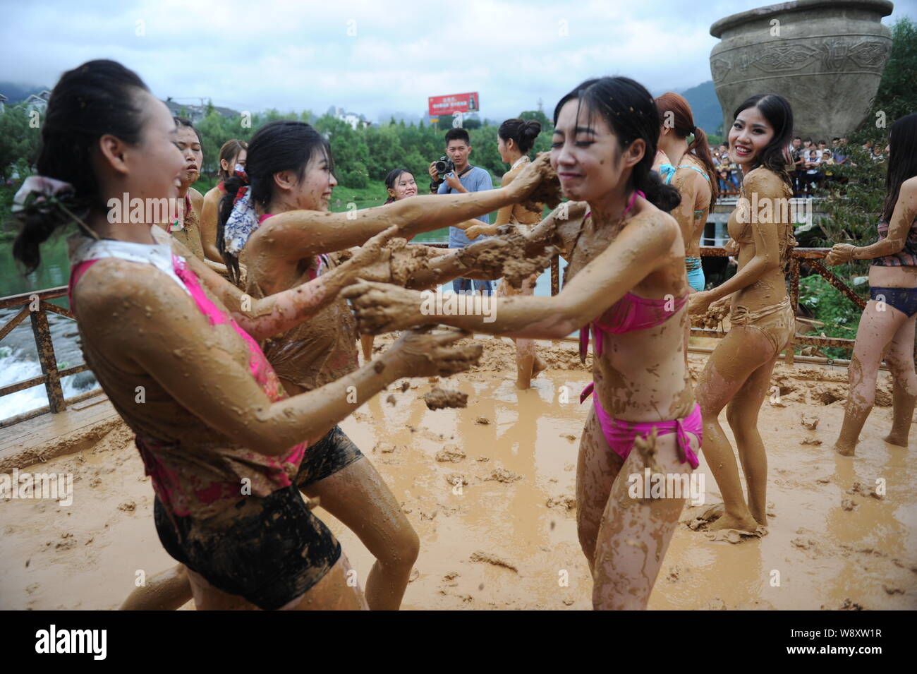 Ladies mud fight