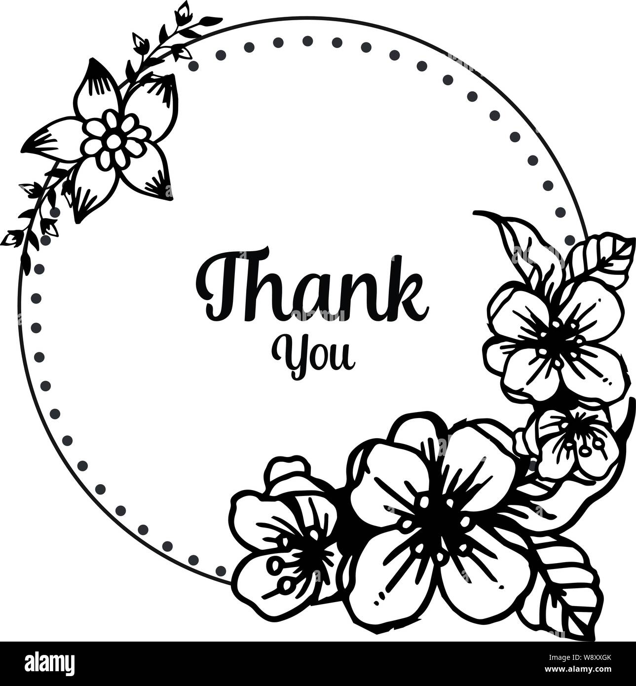 Black And White Sketch, Card With Text Thank You Royalty Free SVG,  Cliparts, Vectors, And Stock Illustration. Image 50581522.