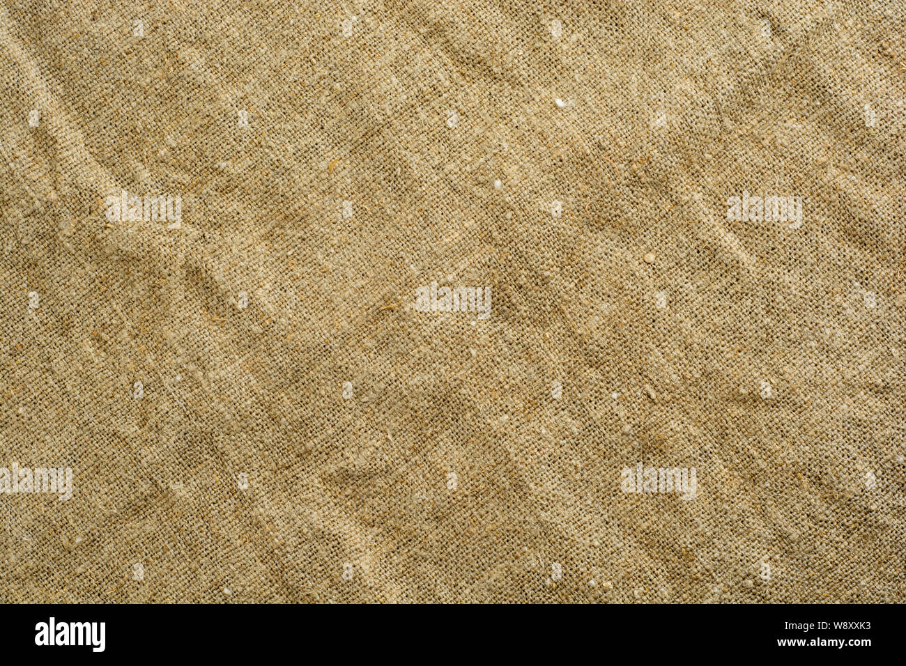Linen canvas texture background close up. Flat lay. Stock Photo