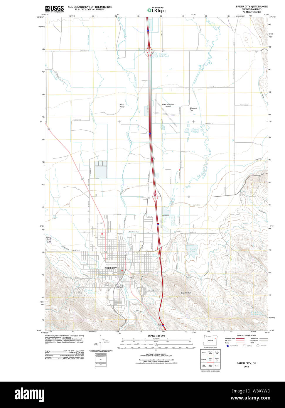 USGS Topo Map of Baker City