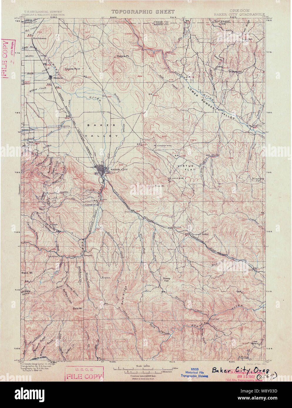 Map of baker city oregon hires stock photography and images Alamy
