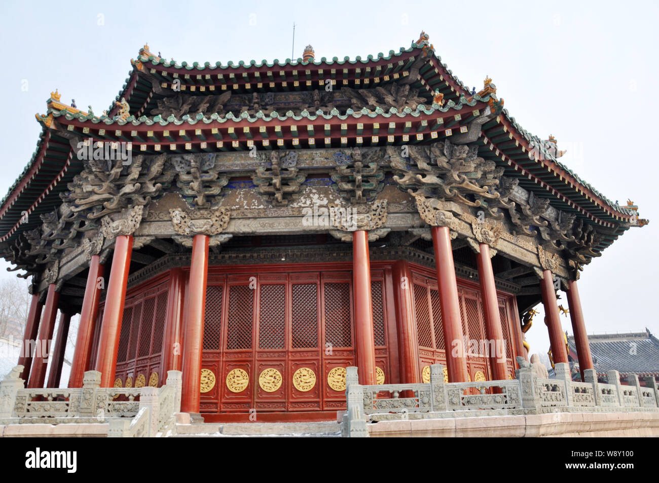 View of a palace in the Mukden Palace, also known as the Shenyang