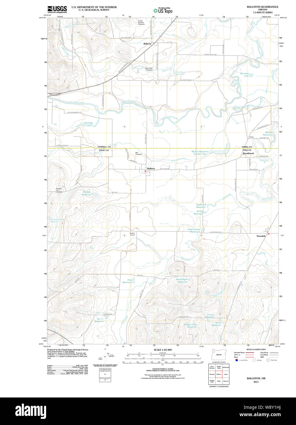 Map oregon usgs hires stock photography and images Alamy
