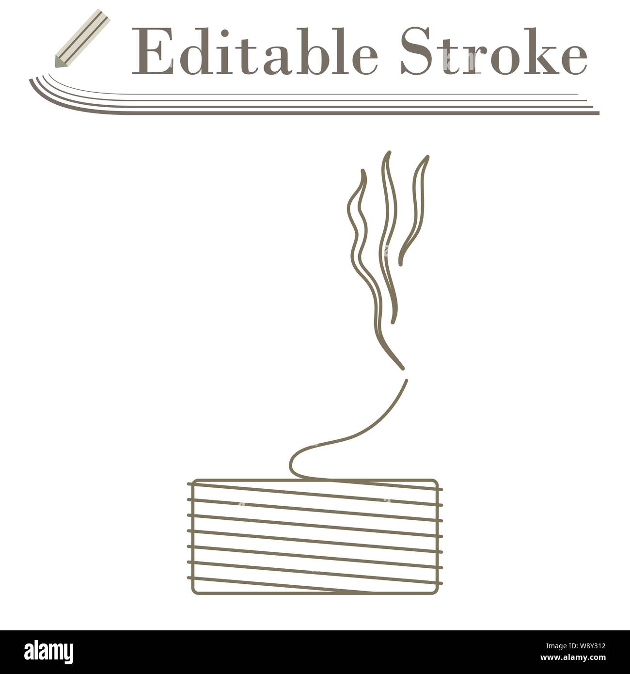 Solder Wire Icon. Editable Stroke Simple Design. Vector Illustration. Stock Vector