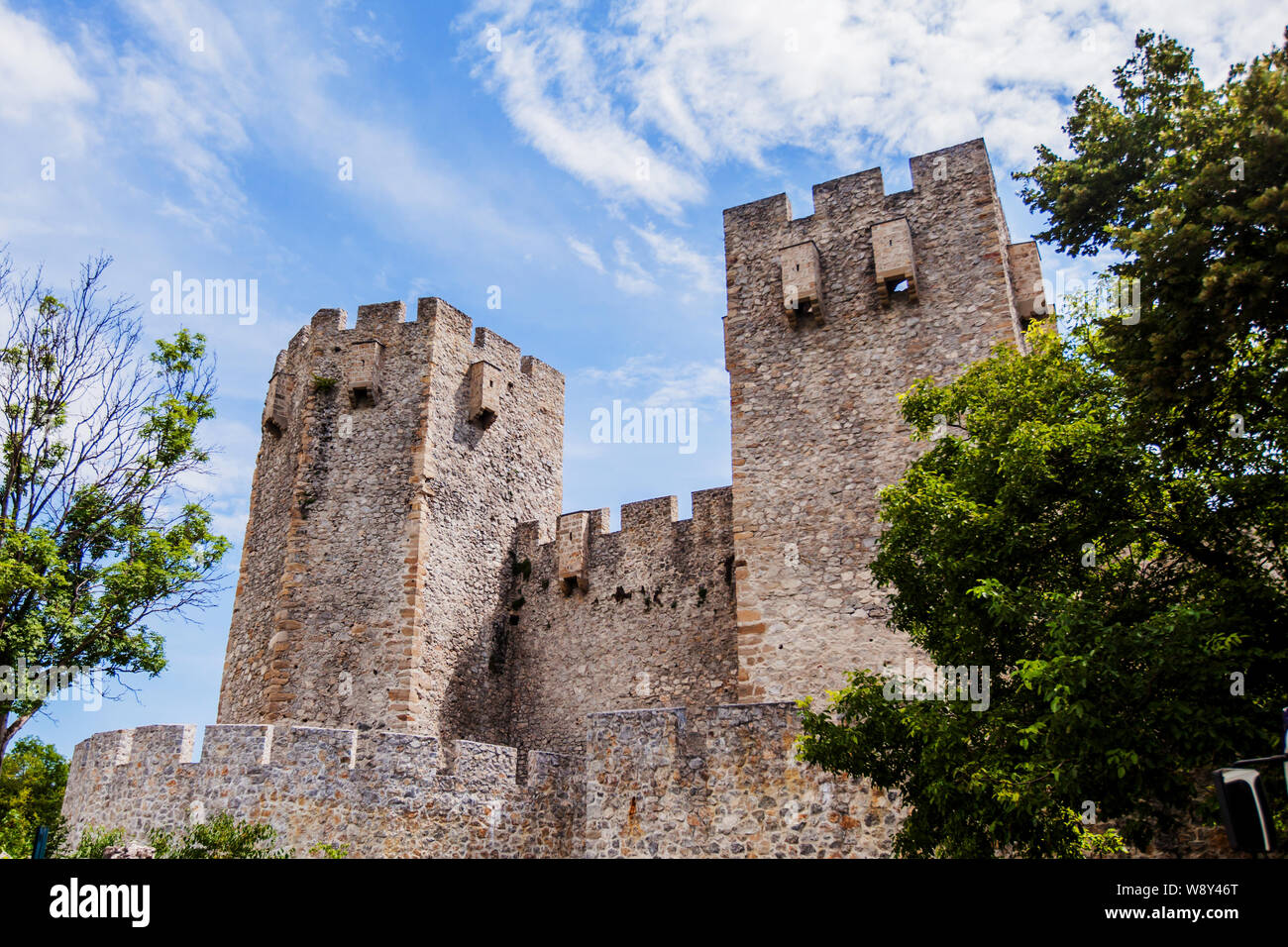 Fortifications of medieval Serbian Orthodox Manasija Monastery near Despotovac, Serbia. Stock Photo