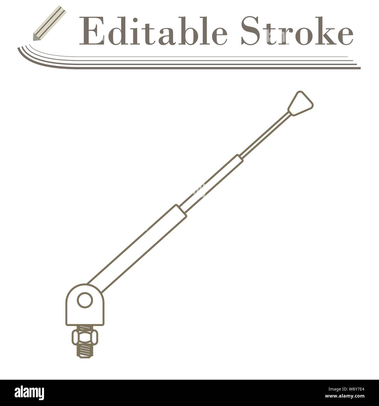 Radio Antenna Component Icon. Editable Stroke Simple Design. Vector Illustration. Stock Vector