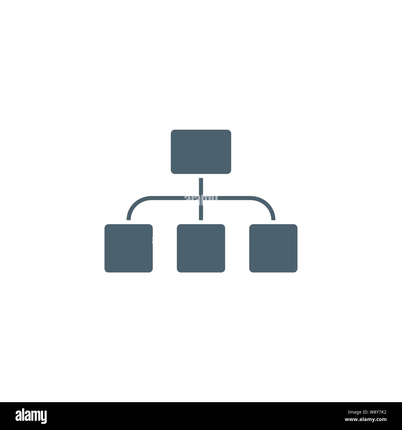 Organization Flat related vector glyph icon. Stock Vector