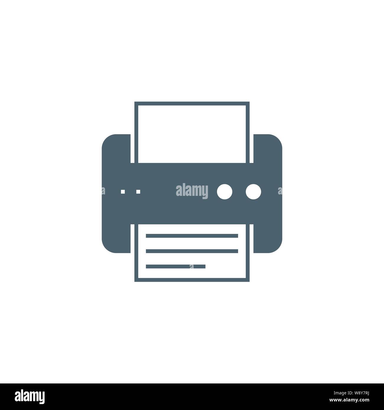Printer related vector glyph icon. Stock Vector