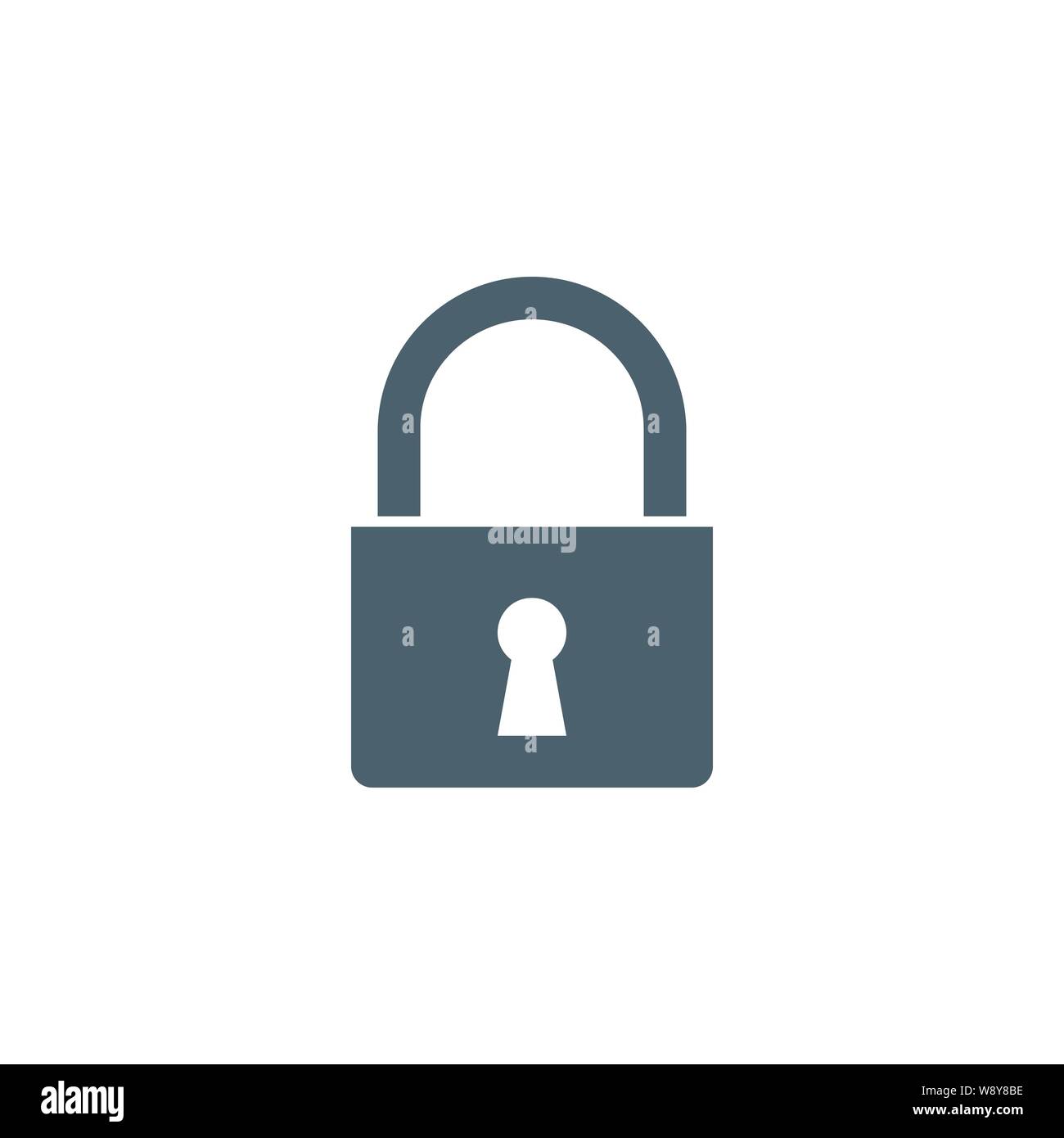Padlock related vector glyph icon. Stock Vector