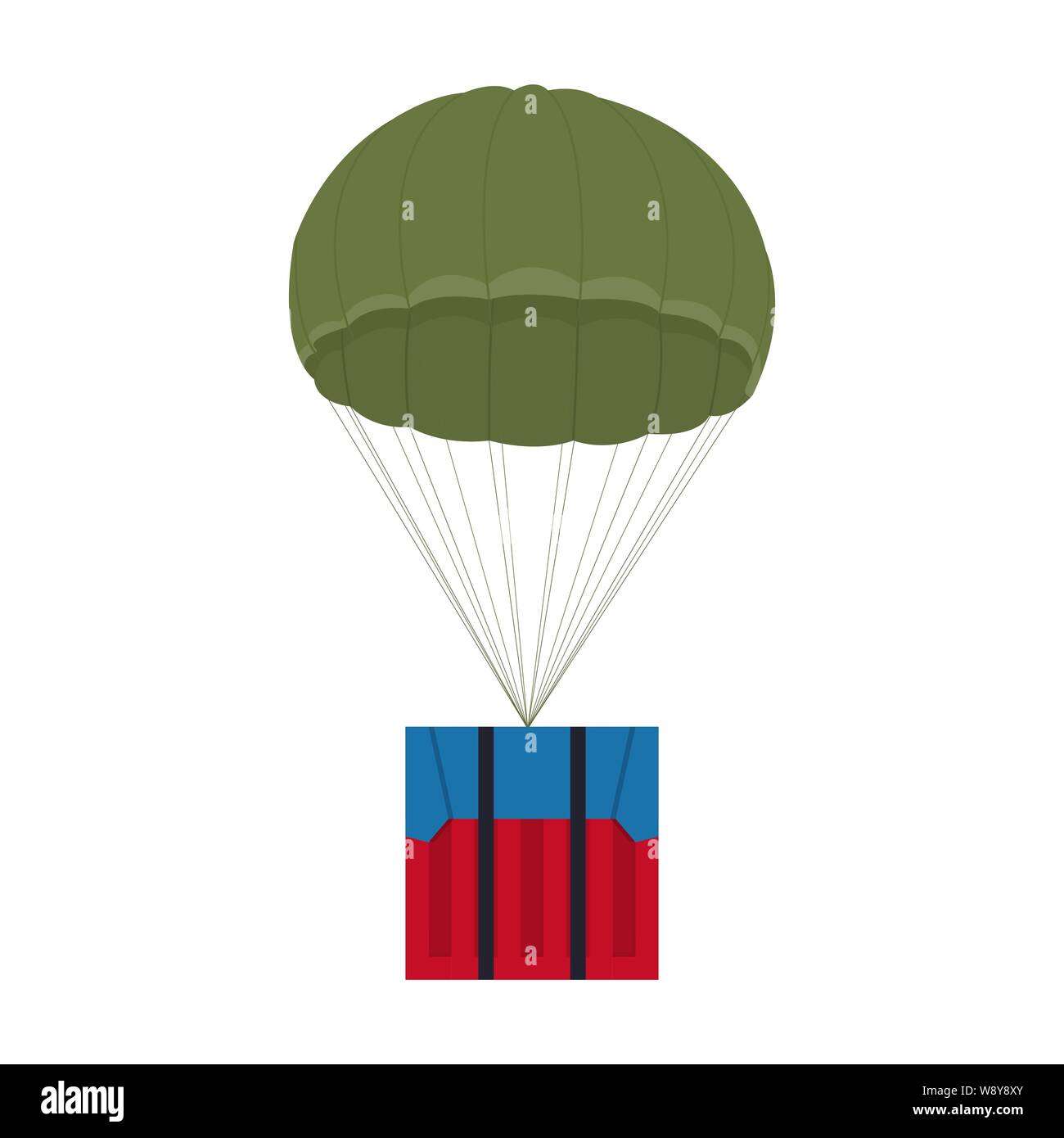 Air drop box with parachute from the game PlayerUnknown's Battlegrounds.  PUBG. Flat container. Battle royal concept. Clean and modern vector  illustrat Stock Vector Image & Art - Alamy