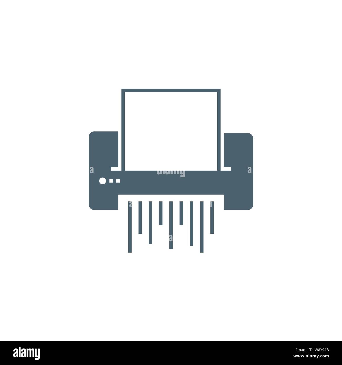 Paper Shredder related vector glyph icon. Stock Vector