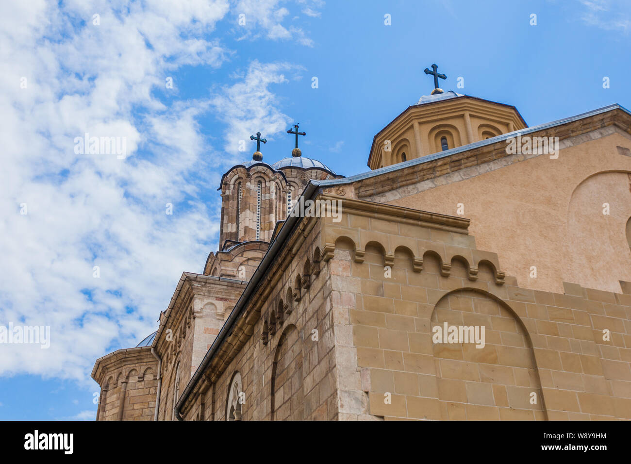 Medieval Serbian Orthodox Manasija (Resava) Monastery, Church Of The Holy Trinity, Serbia, founded by Despot Stefan Lazarevic. Stock Photo