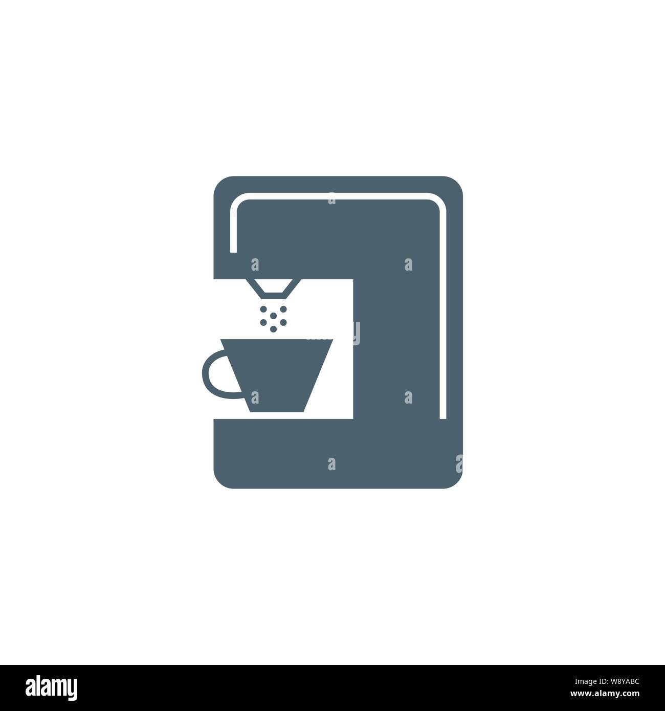 Coffee Maker related vector glyph icon. Stock Vector