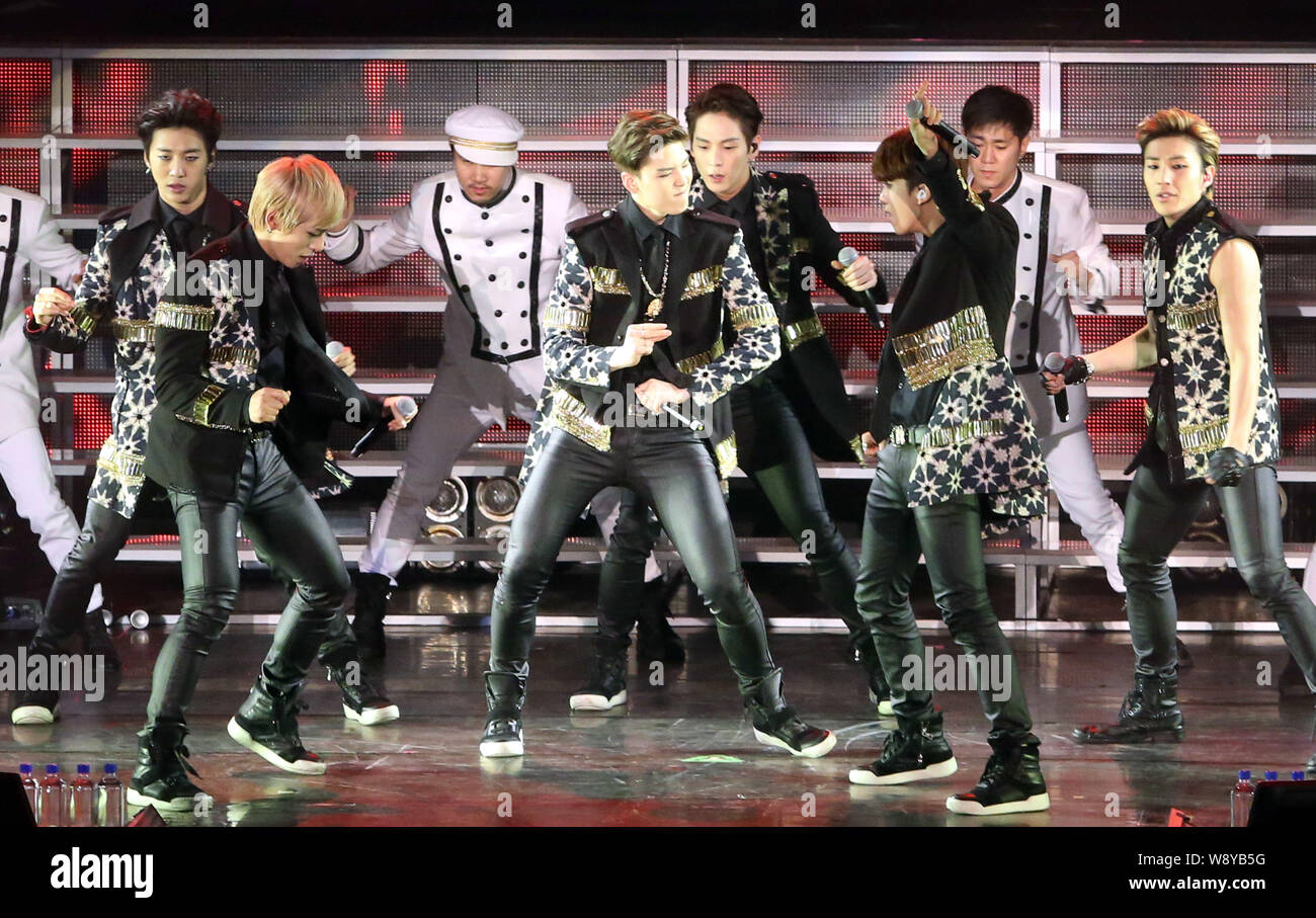 Bap Members Members of South Korean boy group B.A.P perform during their concert in ...