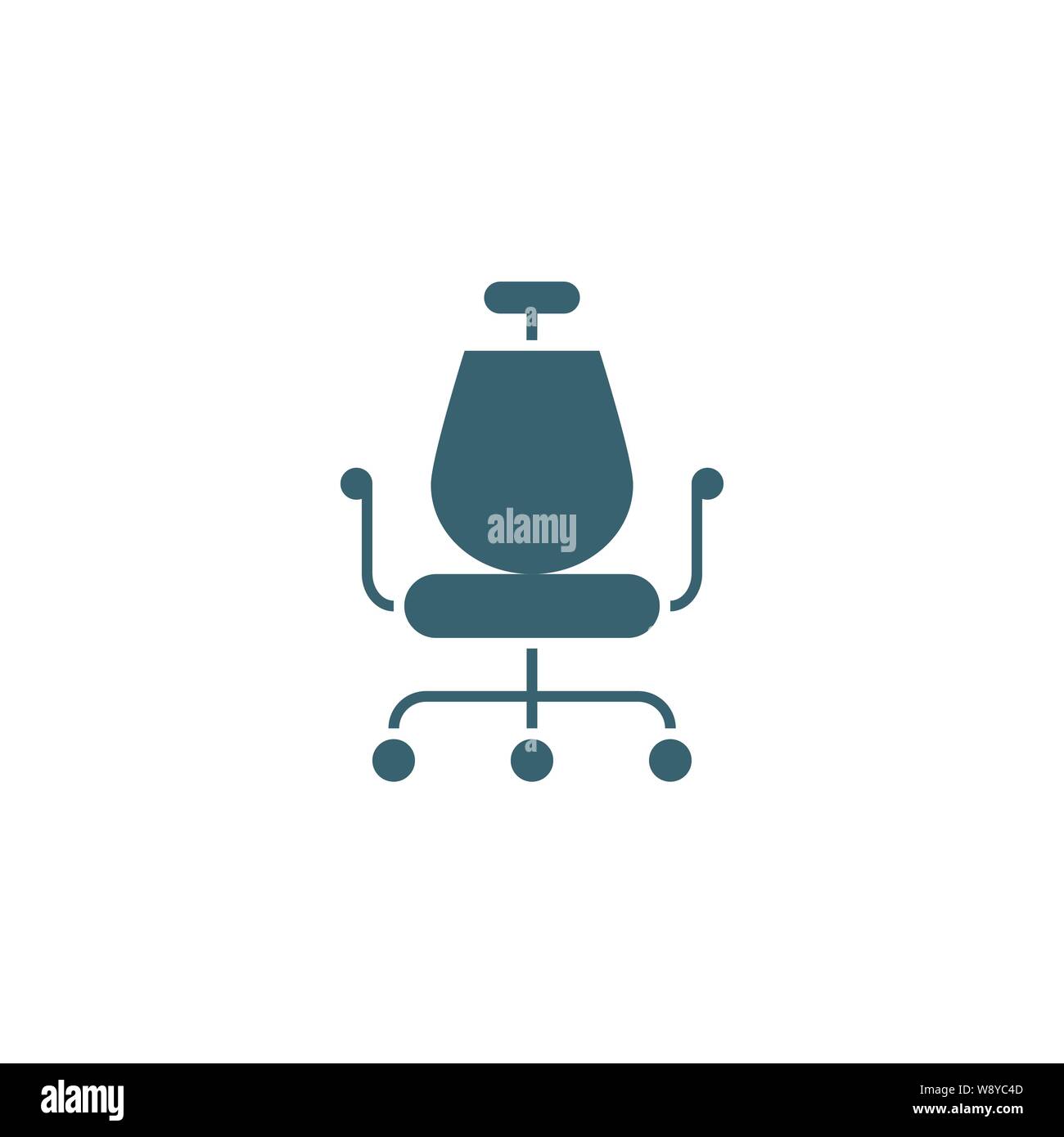 Office Chair related vector glyph icon. Stock Vector