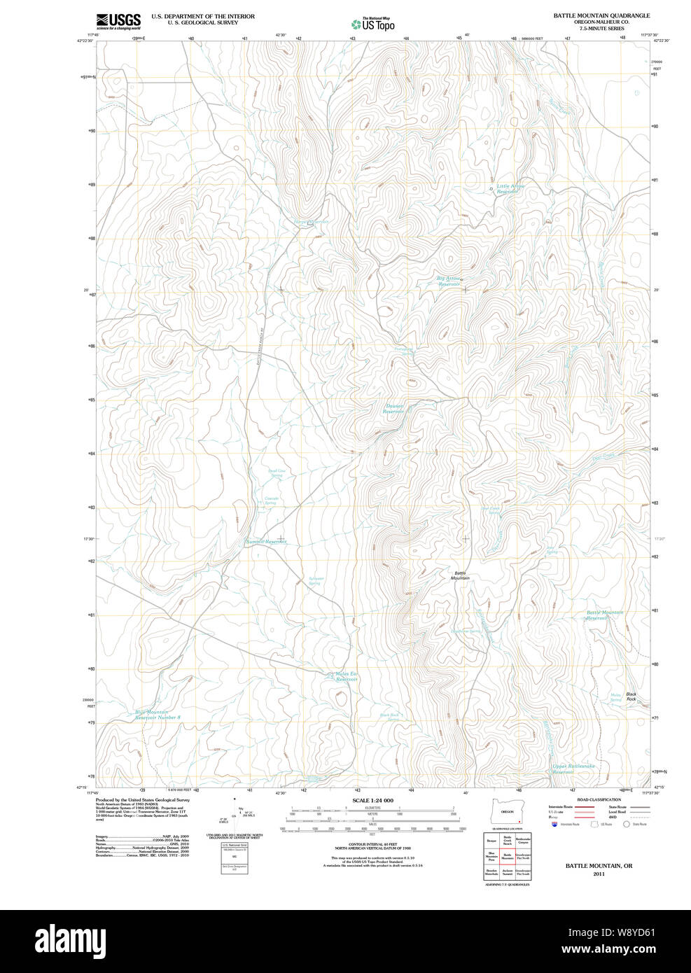 Map of battle mountain Cut Out Stock Images & Pictures Alamy