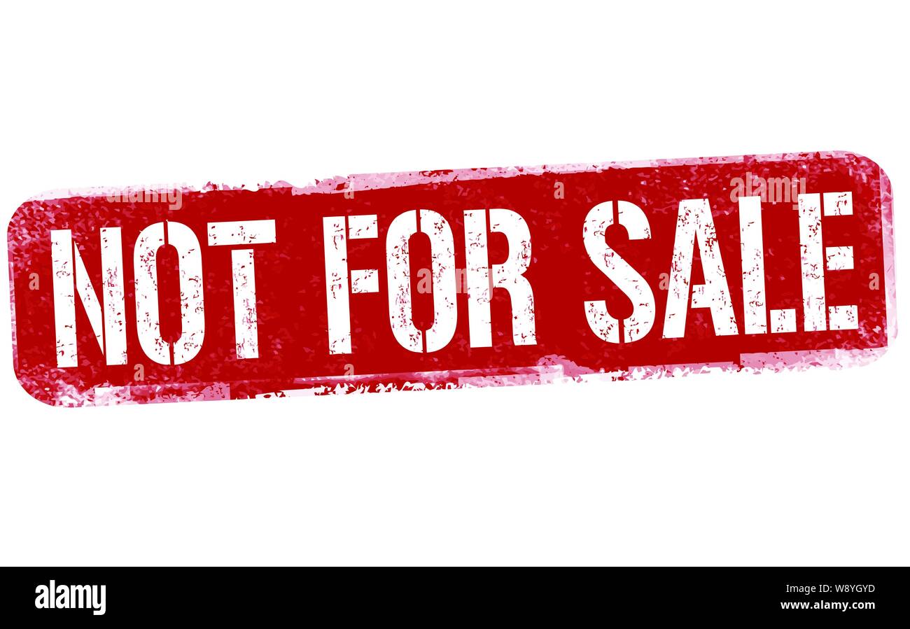 Not for sale sign or stamp on white background, vector illustration