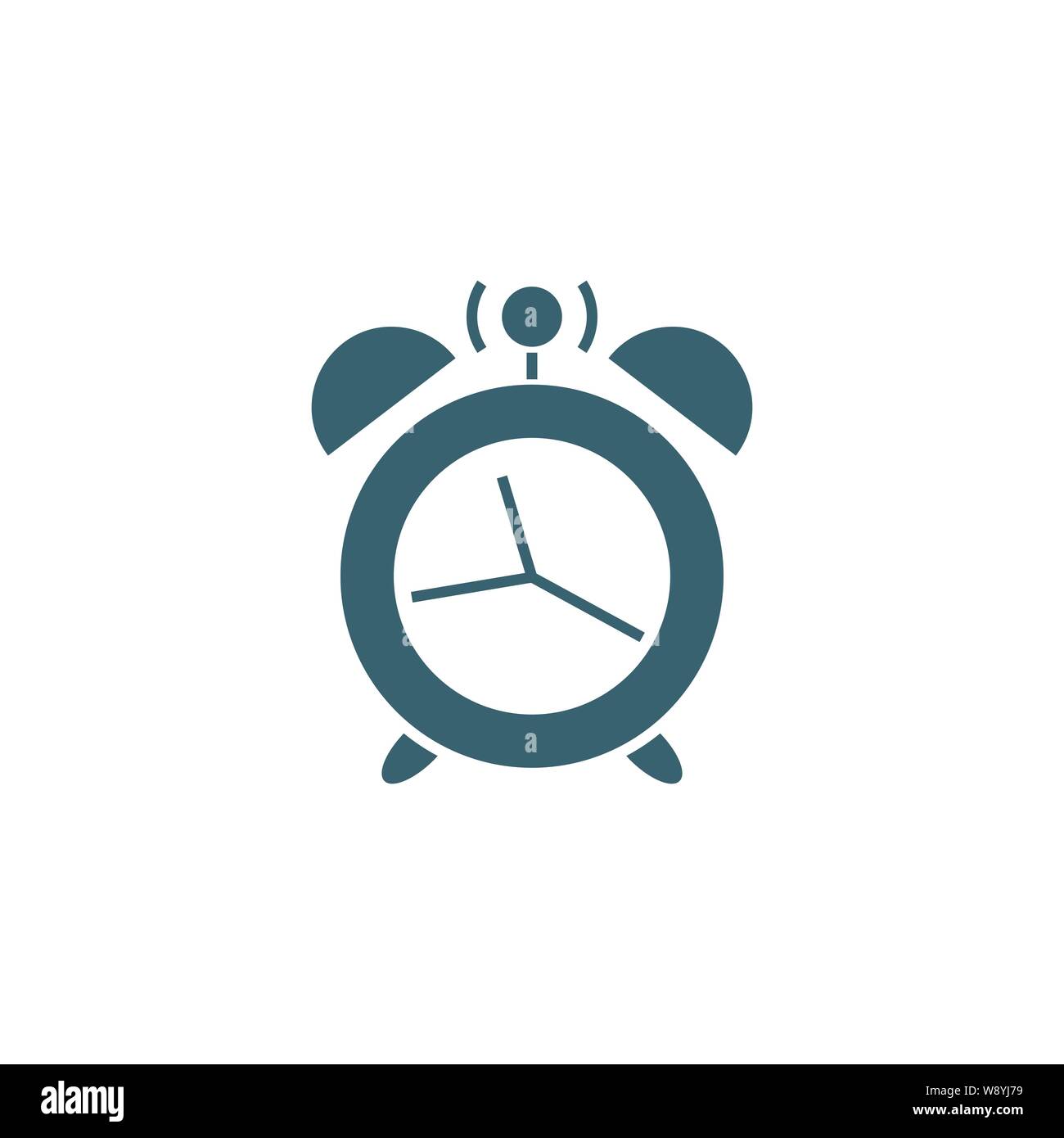 Alarm Clock related vector glyph icon. Stock Vector