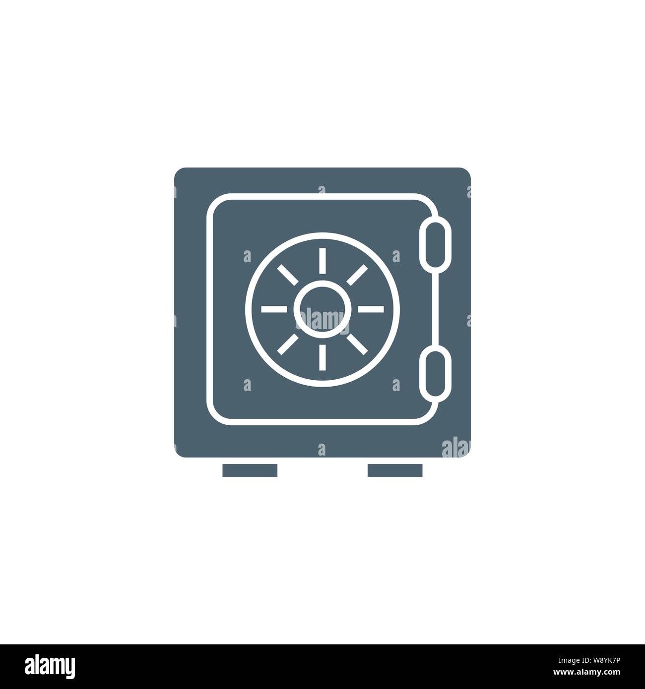 Safe related vector glyph icon. Stock Vector
