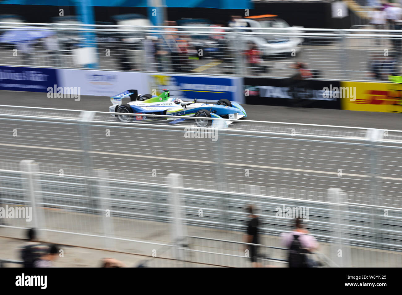 Trulli driver Michela Cerruti of Italy competes during the Formula E all-electric auto race in Beijing, China, 13 September 2014. Stock Photo