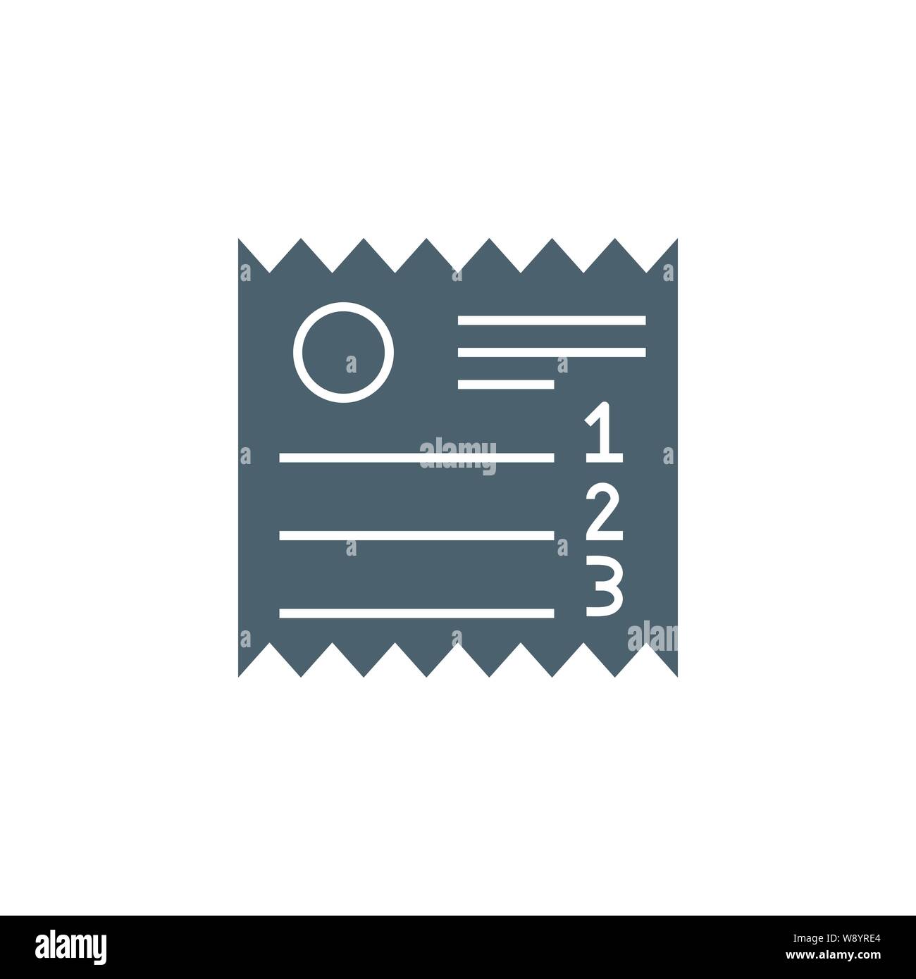 Sales Receipt related vector glyph icon. Stock Vector