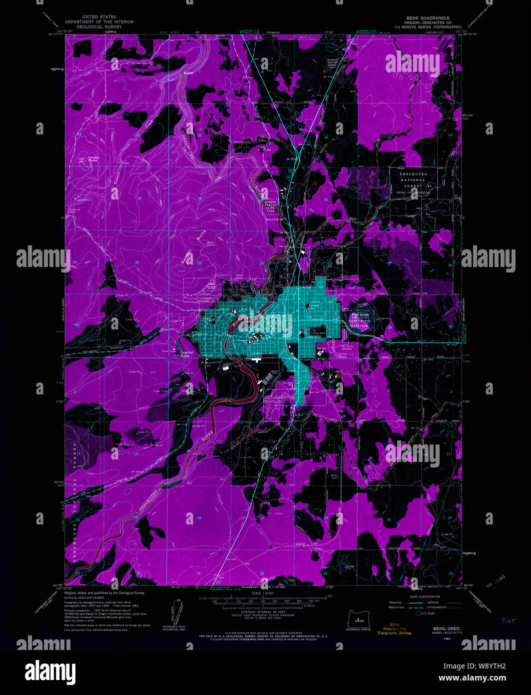 Map of bend oregon hires stock photography and images Alamy