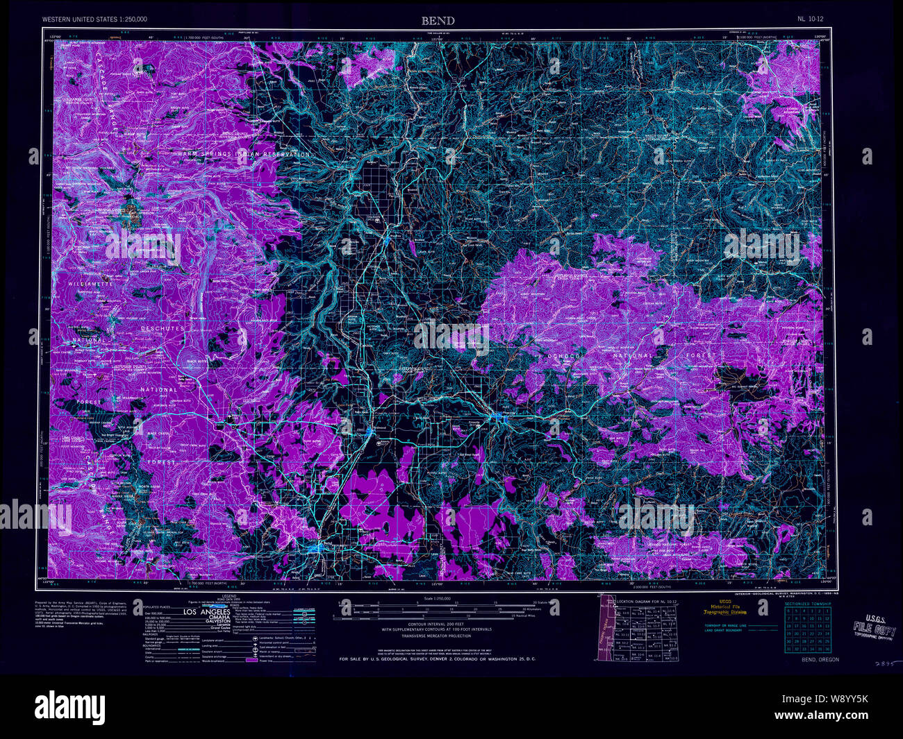 Bend oregon map hires stock photography and images Alamy