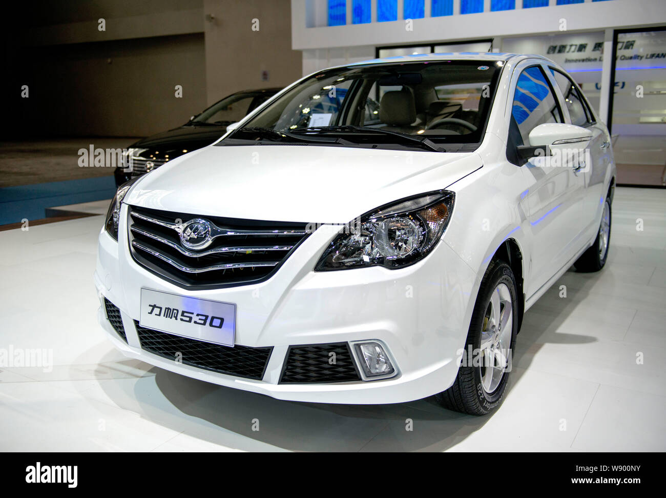 --FILE--A Lifan 530 car is displayed during an auto show in Chongqing, China, 11 June 2014.     Chinese motorcycle and automobile manufacturer Lifan l Stock Photo