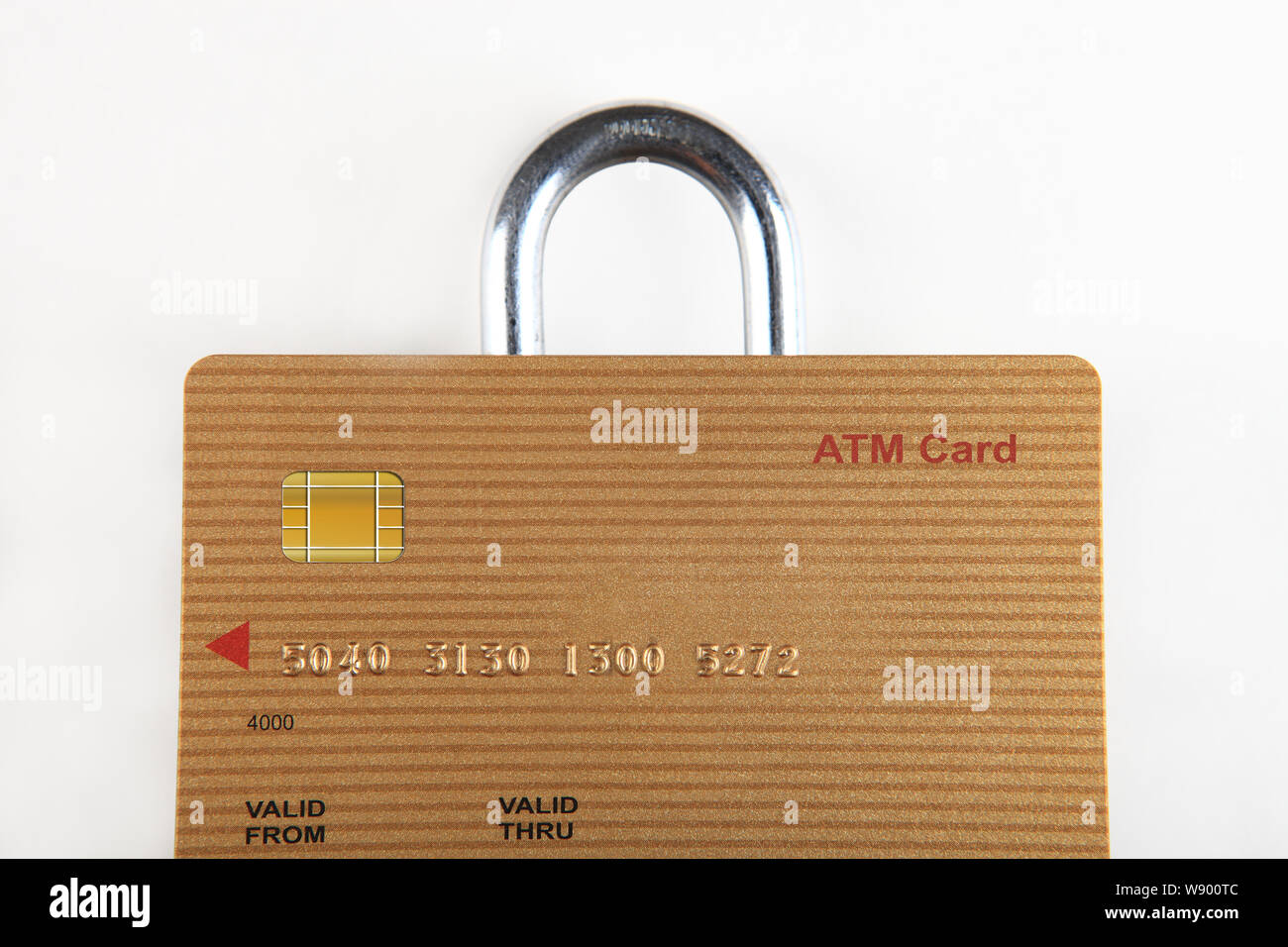 Credit card locked with padlock Stock Photo Alamy