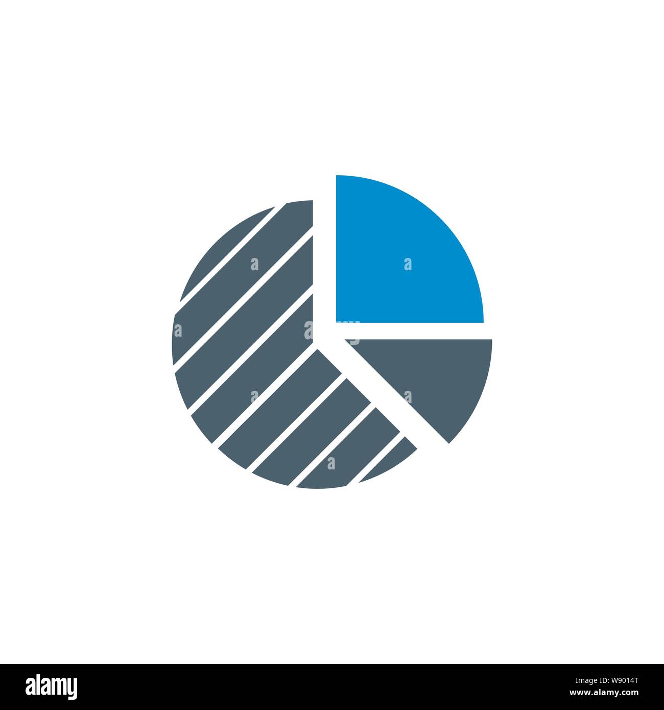 Pie Chart related vector glyph icon. Stock Vector
