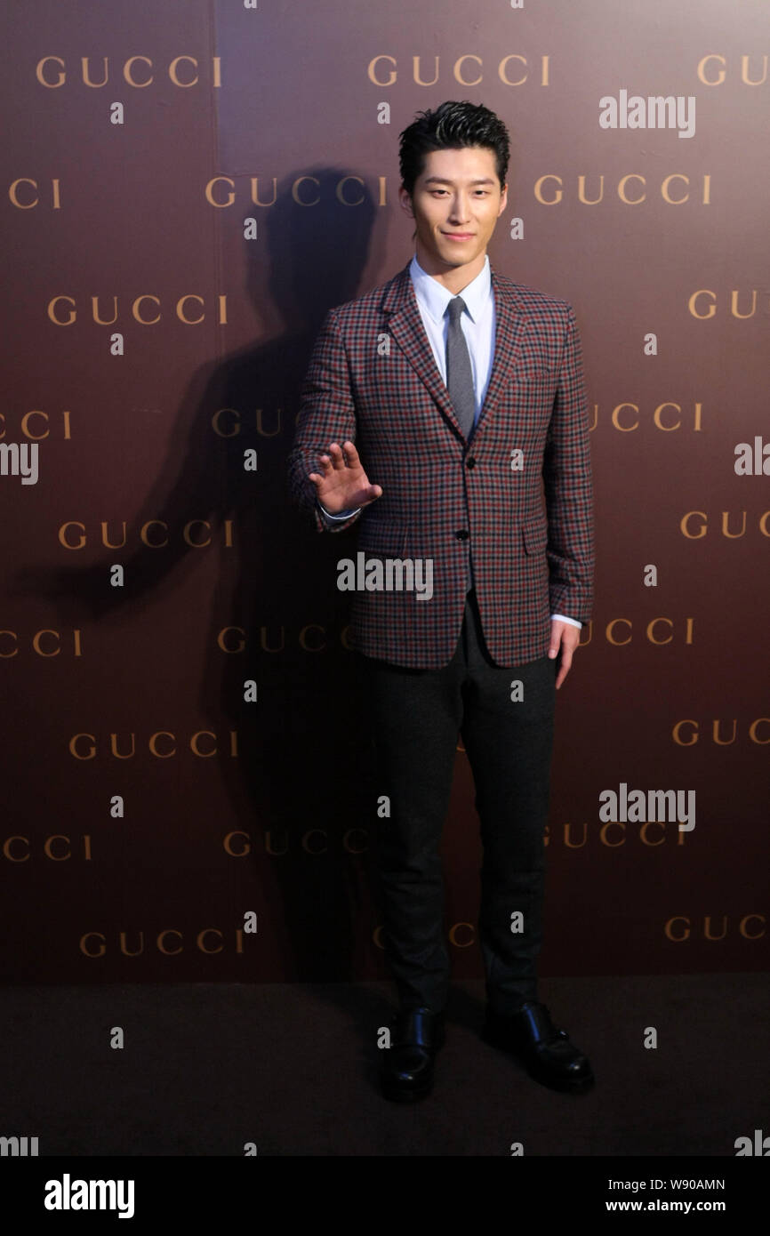 Chinese actor Shawn Dou Xiao poses during the opening ceremony for the ...