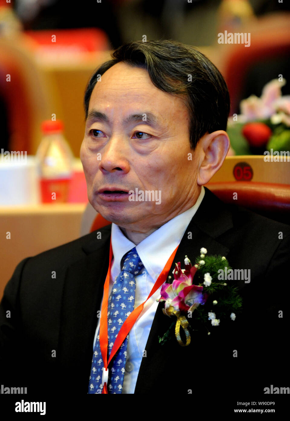 --FILE--Jiang Jiemin, then Chairman of CNPC (China National Petroleum Corporation), parent company of PetroChina, is pictured during a signing ceremon Stock Photo