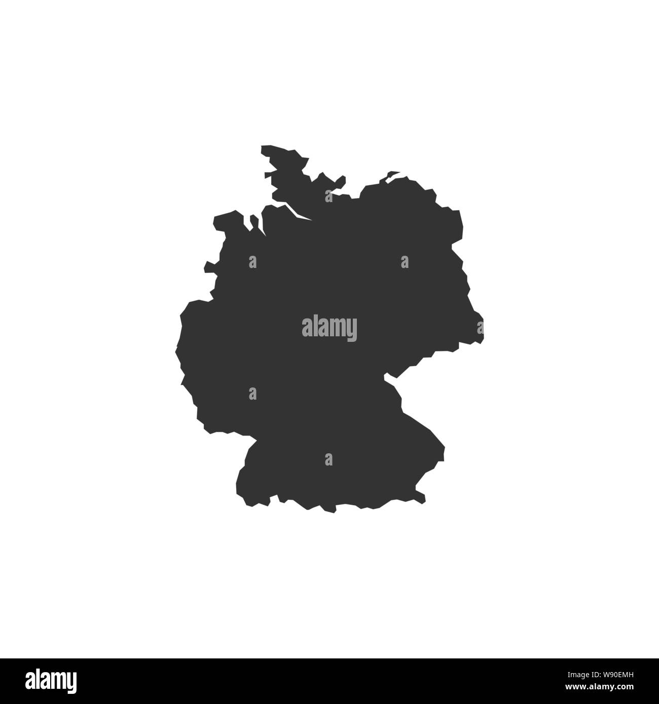 Detailed vector map - Germany - Vector illustration Stock Vector