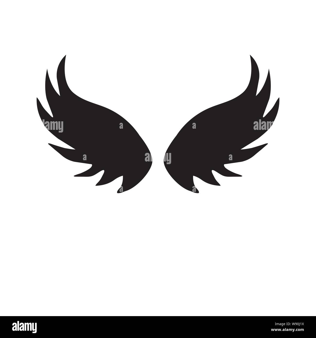 Wings icon on white background Stock Vector Image & Art - Alamy