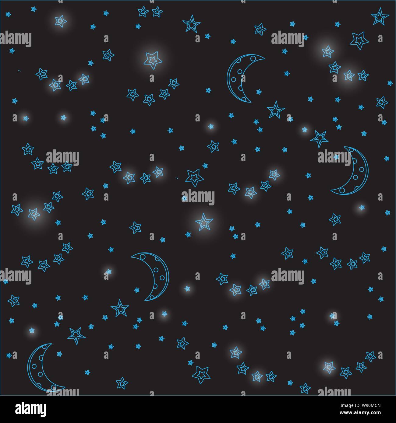 Night sky background with moon and stars Stock Vector Image & Art - Alamy