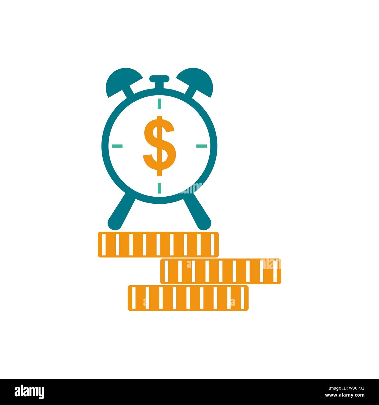 Calendar with payday calculator concept vector isolated illustration