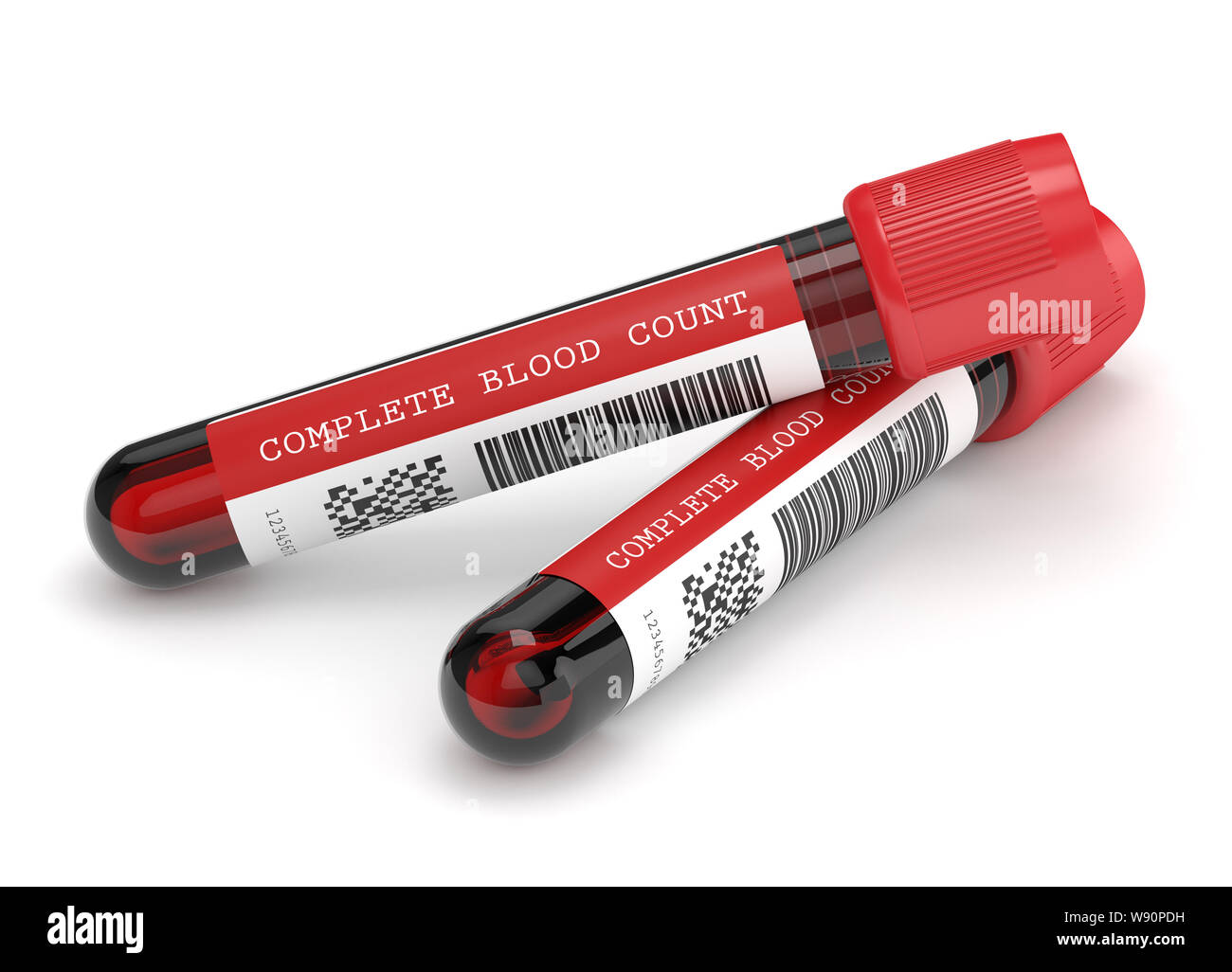 3d render of CBC blood tubes over white background Stock Photo Alamy
