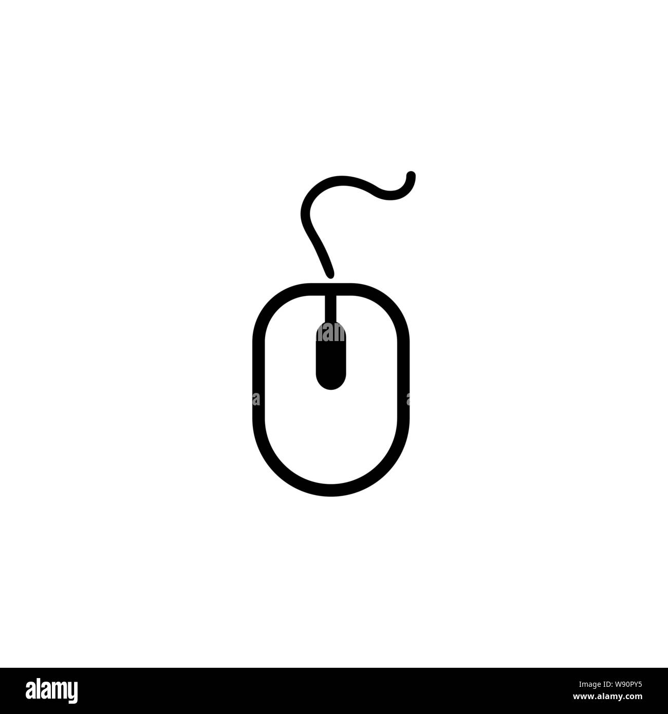 Computer Mouse Icon Symbol. PC Mouse icon vector isolated illustration