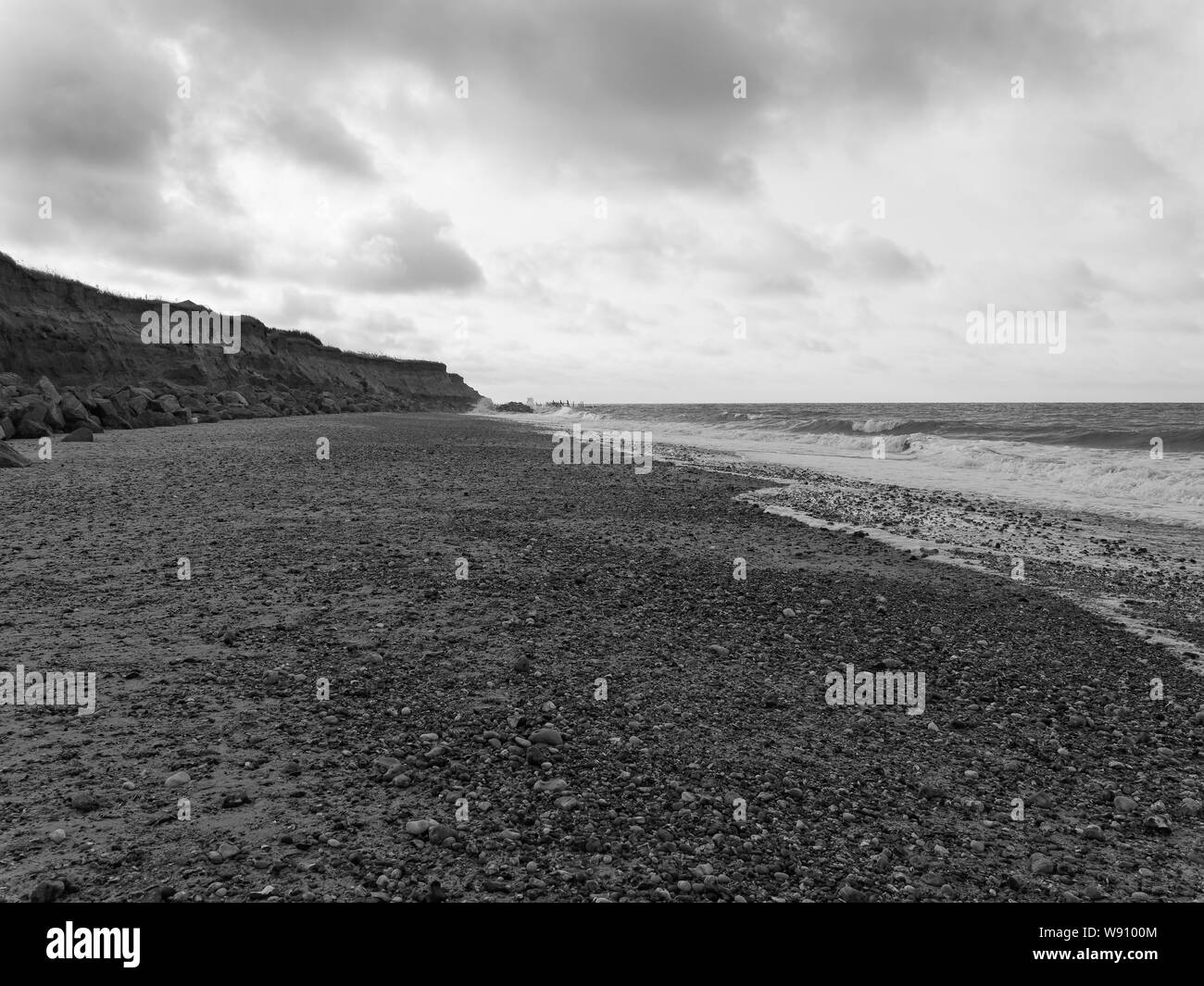 Wet beach scene Black and White Stock Photos & Images - Alamy