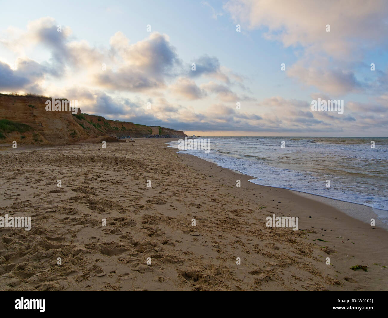 View of the north norfolk coast in high summer with hi-res stock ...
