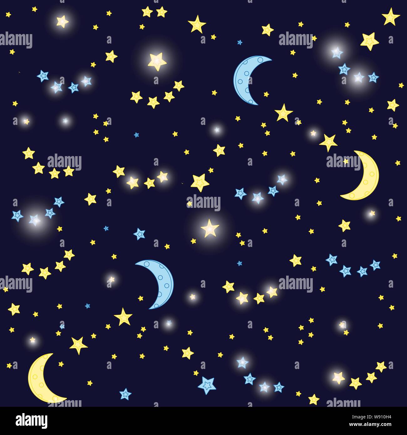 Night sky background with moon and stars Stock Vector Image & Art - Alamy
