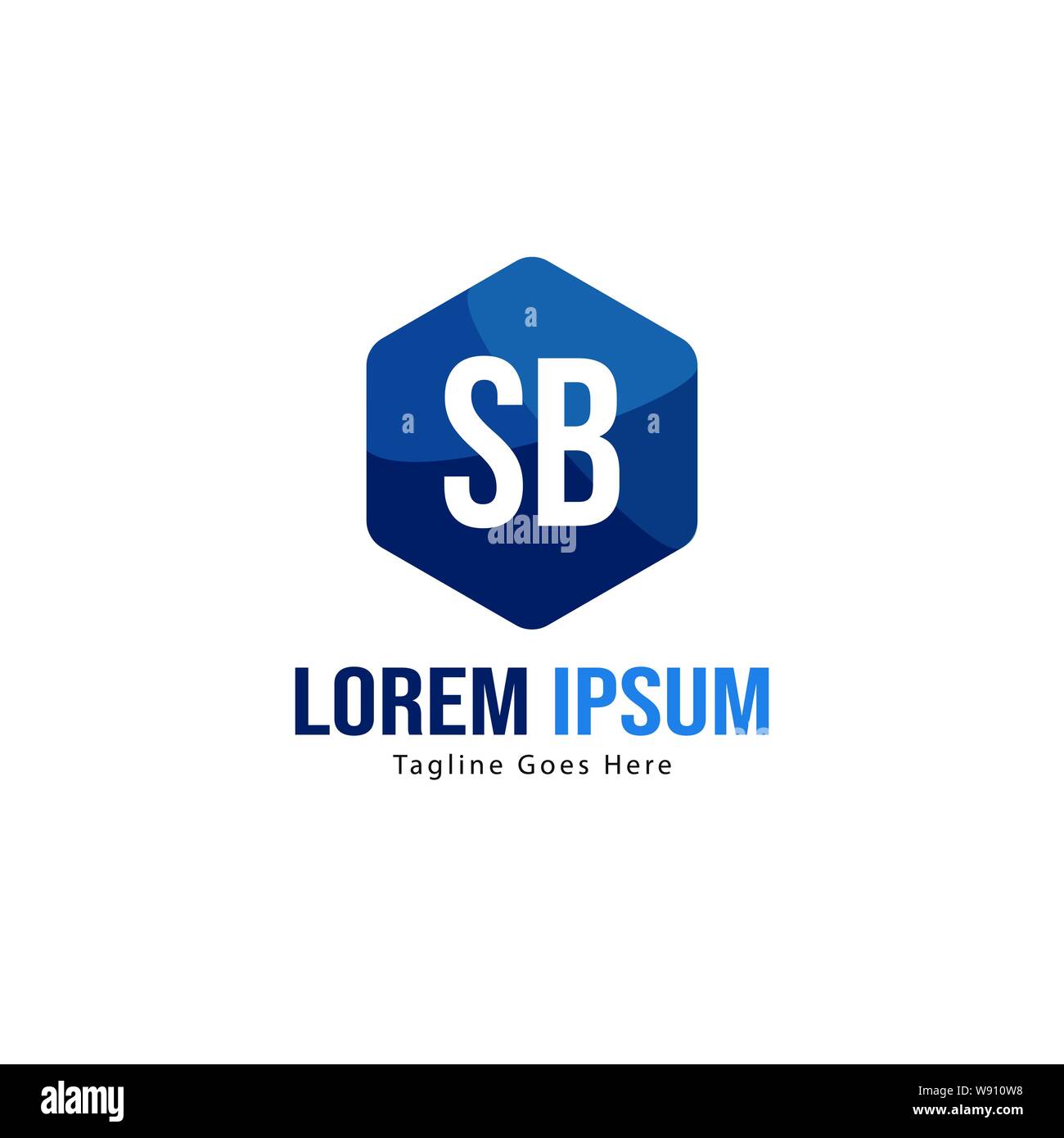 Initial SB logo template with modern frame. Minimalist SB letter logo ...