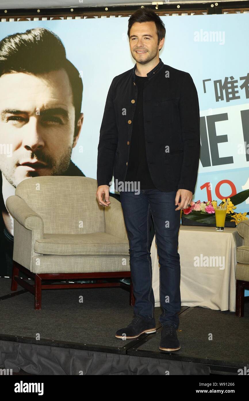 Irish singer Shane Filan of former boy group Westlife poses during a ...