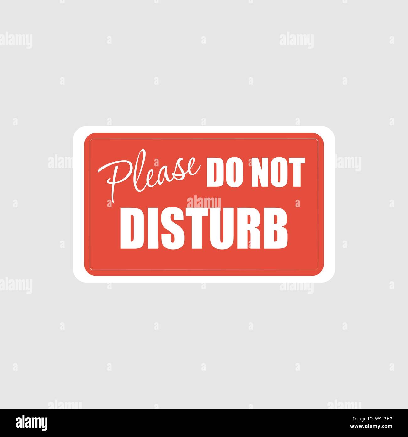 Please do not disturb hotel design - Vector illustration Stock Vector