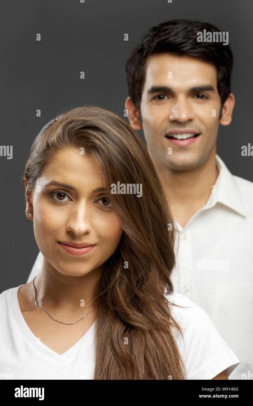 Portrait of a young couple Stock Photo - Alamy