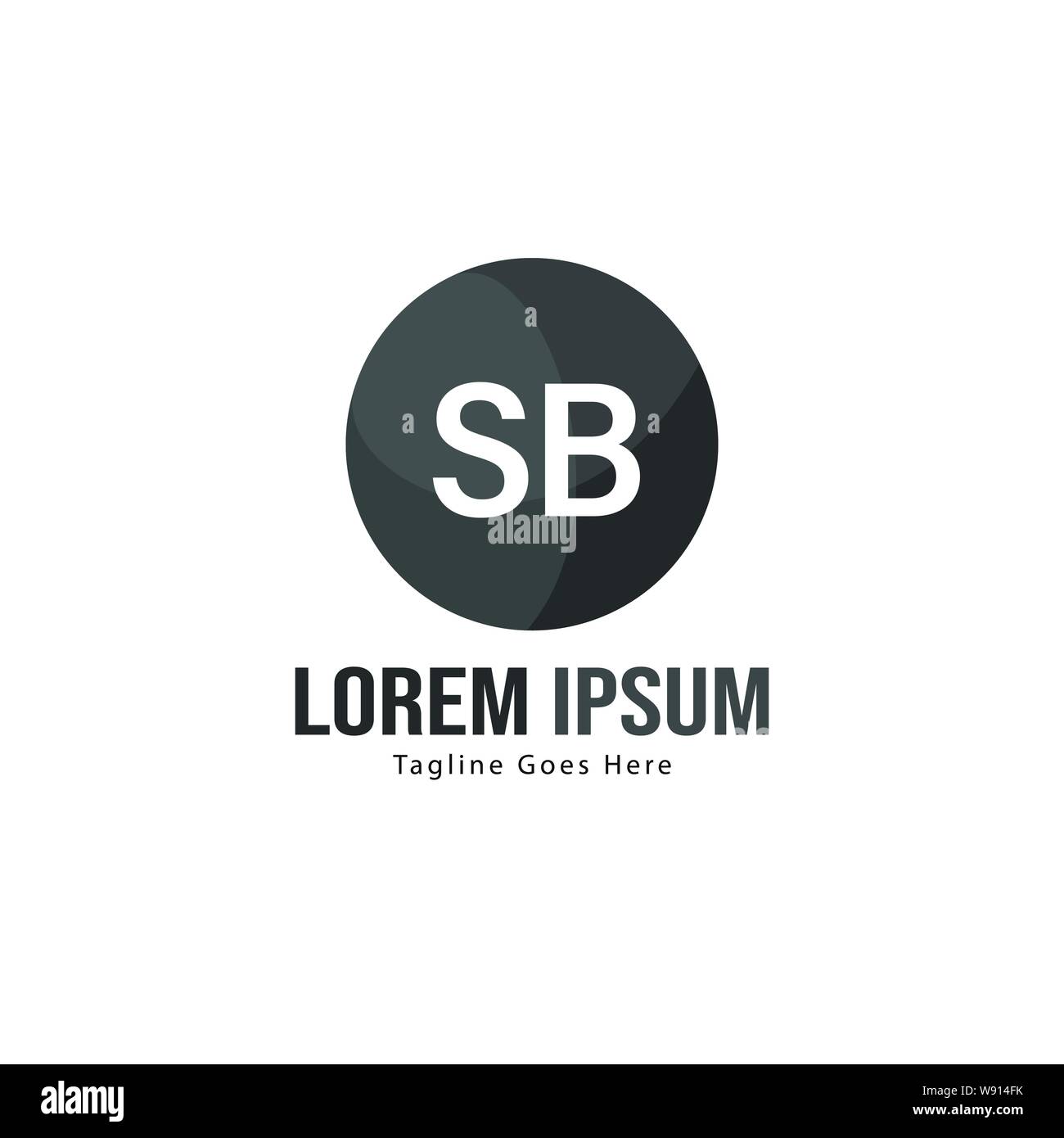 Initial SB logo template with modern frame. Minimalist SB letter logo ...